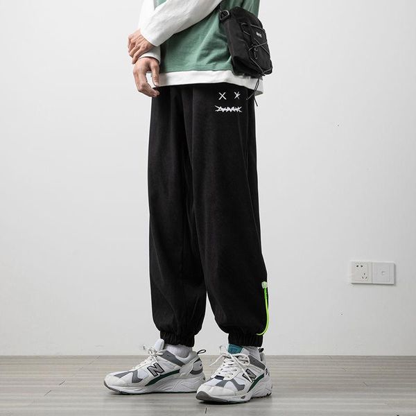 

men's pants kemoy men's oversize casual 2021 fashion woman sports harajuku streetwear male hip hop, Black