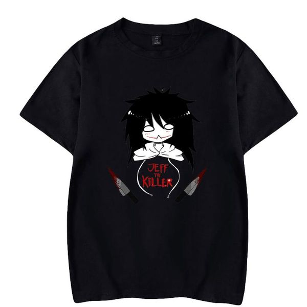 

men's t-shirts luckyfriday jeff the killer 2d summer harajuku mens short sleeves street wear clothing, White;black