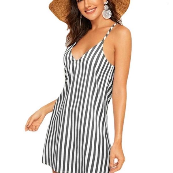 

casual dresses dress women clothes women's stripe casual susp jyr4, Black;gray