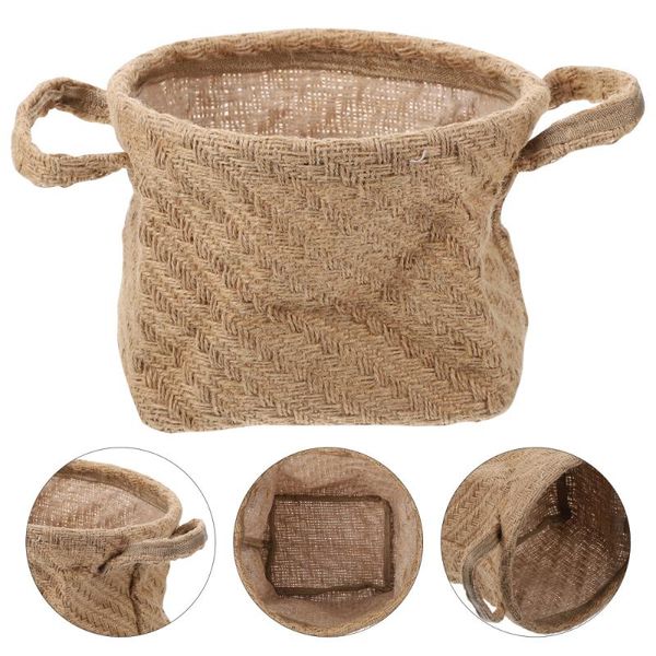 

storage baskets 1pc simple cloth art flowerpot household to receive store content basket