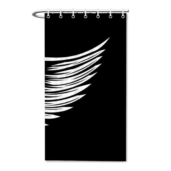 

wing on black hower curtain for kid cartoon hower curtain for bathroo bath decor, 48 x 72 inch