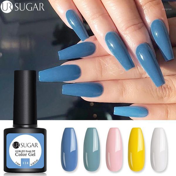 

sugar 7.5ml blue series gel nail polish 60 colors pink yellow pure color soak off uv varnish manicure lacquer1, Red;pink