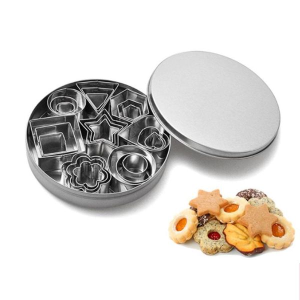 

baking moulds 24pcs stainless steel mini cookie cutter set biscuit mold christmas pastry cutters slicers tools