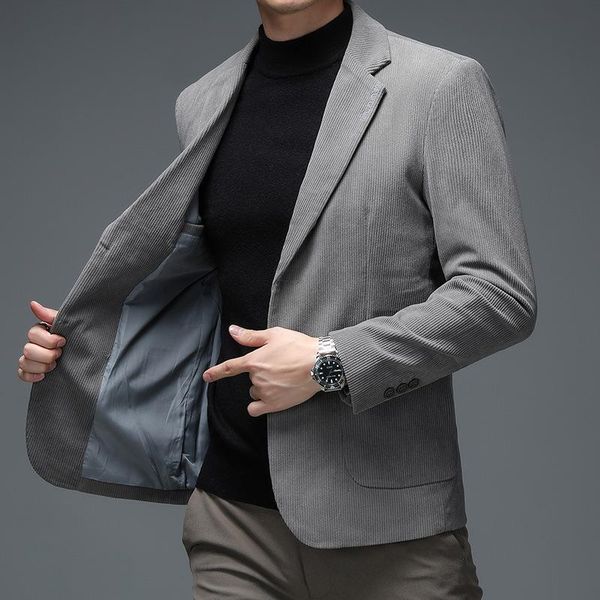 

men's suits & blazers main push explosion high end quality corduroy west 2021 autumn winter business casual suit coat, White;black
