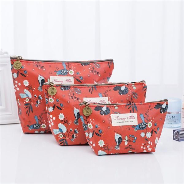 

zipper creative makeup animal cosmetic bags prints cosmetics pouch for travel women wash bag cotton waterproof wholesale
