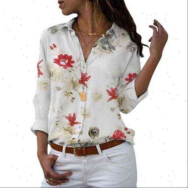 

large size loose v women shirts neck printed long sleeve fashion elegant drop, White