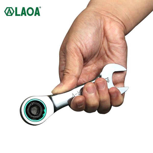 

hand tools laoa short ratchet wrench adjustable key monkey