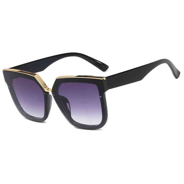 

sunglass fashion women street glass big frame sunglass, White;black