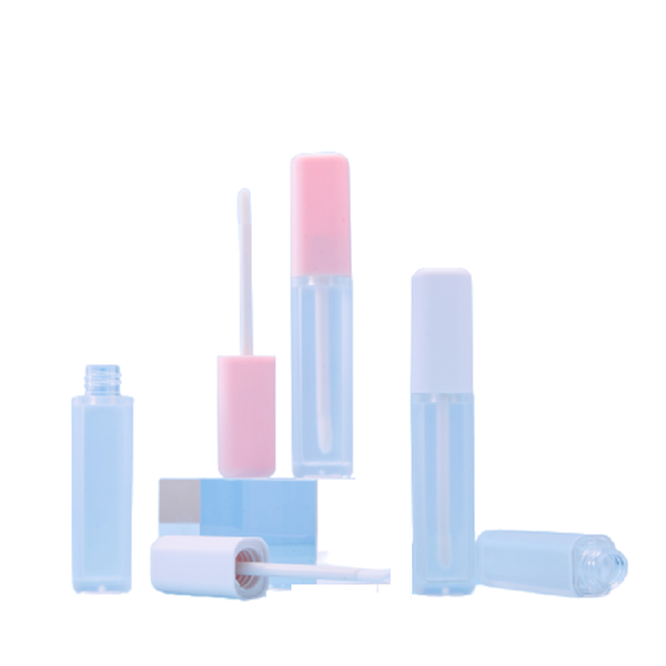 

6ml square matte frosted lip gloss tube plastic glaze bottle white/pink lid empty lipgloss refillable container 25/50pcs storage bottles & j