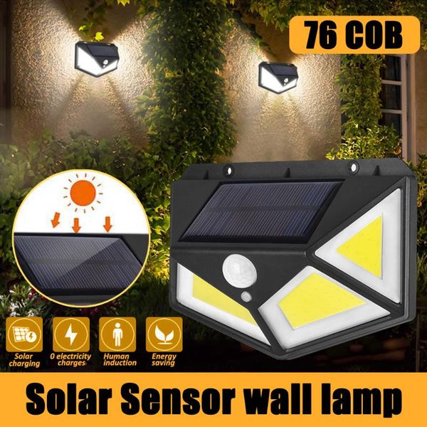 

solar led motion sensor wall light pir energy-saving security lighting nightlight ip65 waterproof yard/patio/doorway outdoor lamps