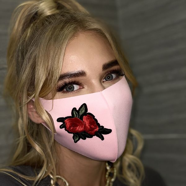 

printed riding mask fashion mask trend breathable cotton outdoor mask female