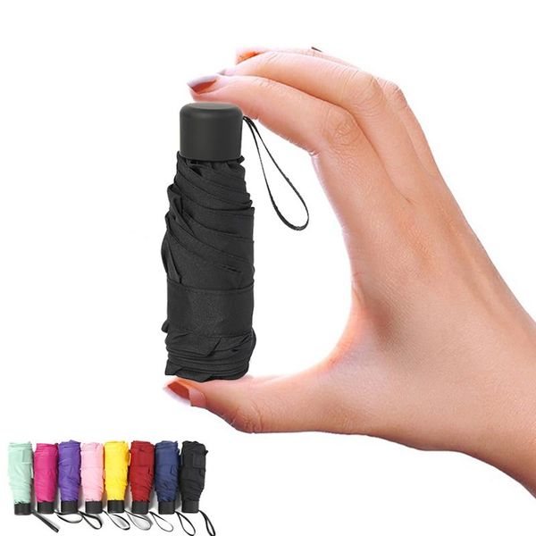 

umbrellas 180g small fashion folding umbrella rain women gift men mini pocket parasol girls anti-uv waterproof portable travel