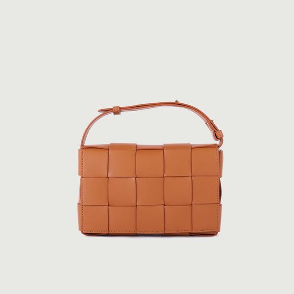 

necessities bag new plaid woven messenger leather ck single shoulder fashion simple beverage women's cowhide small square compression g