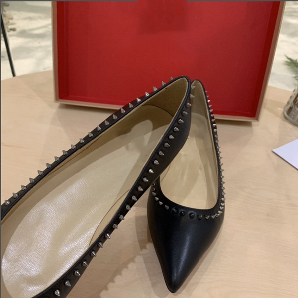 

pointed toe flats ladies flats 2021 new luxury designer brand soft comfortable solid colour woman shoes, Black