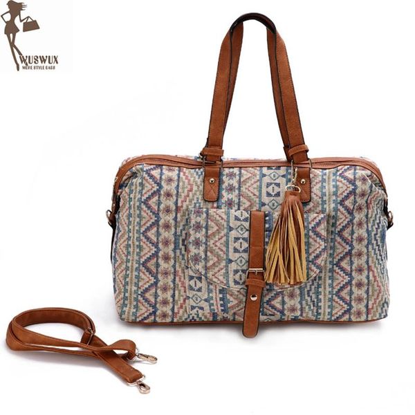 

duffel bags fashion high-end jacquard travel bag canvas luggage women casual packing cubes good quality