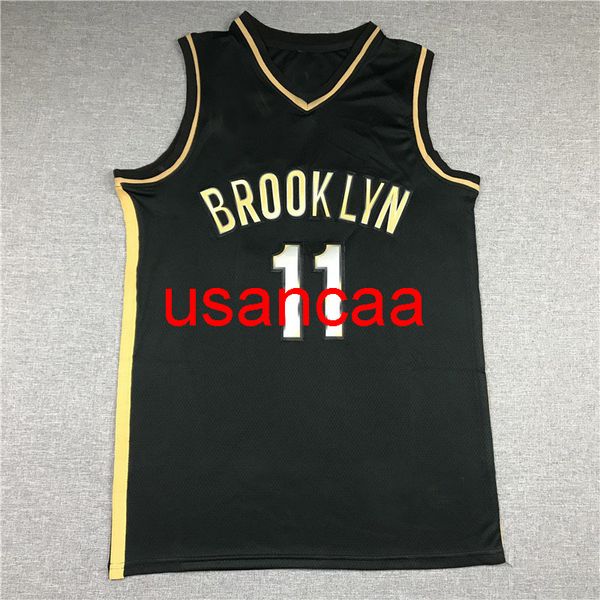 Alle Stickereien 17 Basketball-Trikots Sportbekleidung New Jersey IRVING #11 2021 Black Gold Edition Passen Sie die Jugendweste für Männer und Frauen an und fügen Sie eine beliebige Nummer und den Namen XS-5XL 6XL hinzu
