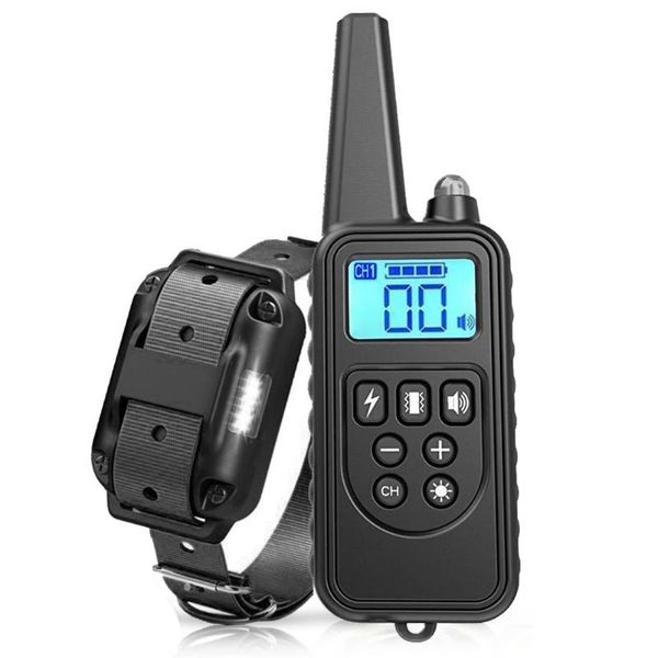 

dog collars & leashes 800 meters remote training collar rechargeable waterproof vibration pet dogs anti-bark for sbarking