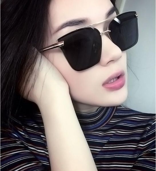 

men square sunglasses lady flat eyewear lunette femme thom women sun glasse uv400 zonnebril, White;black