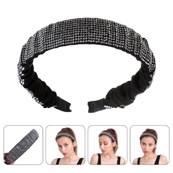 

nail art equipment 1pc band plastic acrylic diamond simple woman headdress, Silver