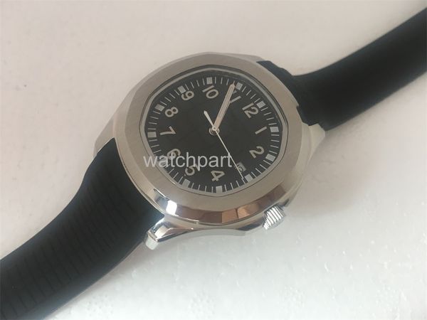 

40mm geneva men's watches automatic movement mechanical designer montre de luxe spoort fashion watch for man aaa high quality, Slivery;black