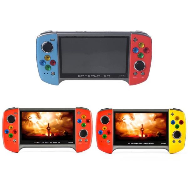 

portable game players 2021 x19 plus handheld console 5.1 inch large screen 1000 nostalgic 360 degree double-rocker f2ta