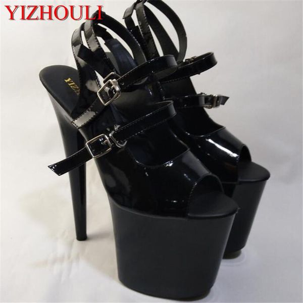 

inches, show strip club with high heels, black paint sandals 20 cm heels