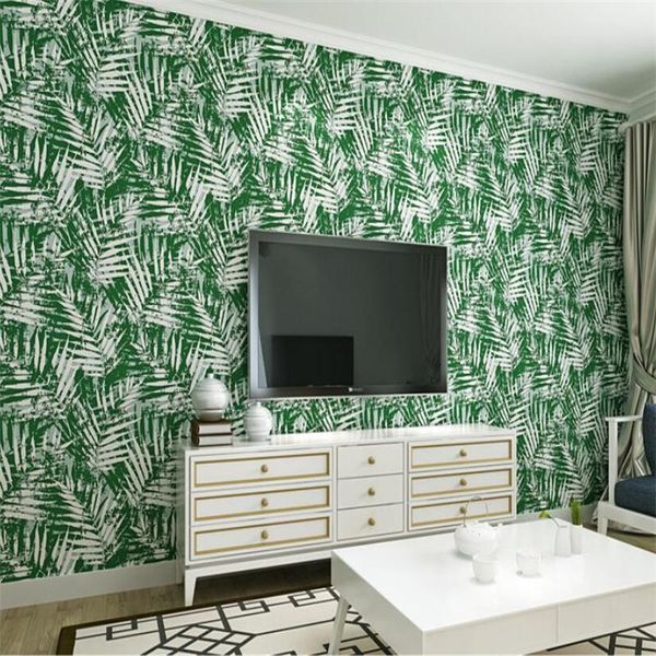 

shuhiko nordic style 3d foliage stereo flocked deerskin wallpaper living room bedroom tv background wall paper wallpapers