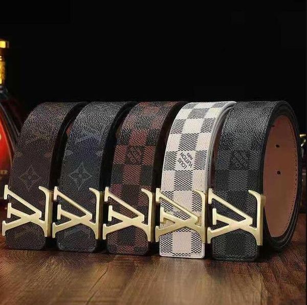 

lvlouisvitton bagvutton 15 color fashion big buckle genuine leather vtton belt belts men women new mens belts aaaaa, Red;black