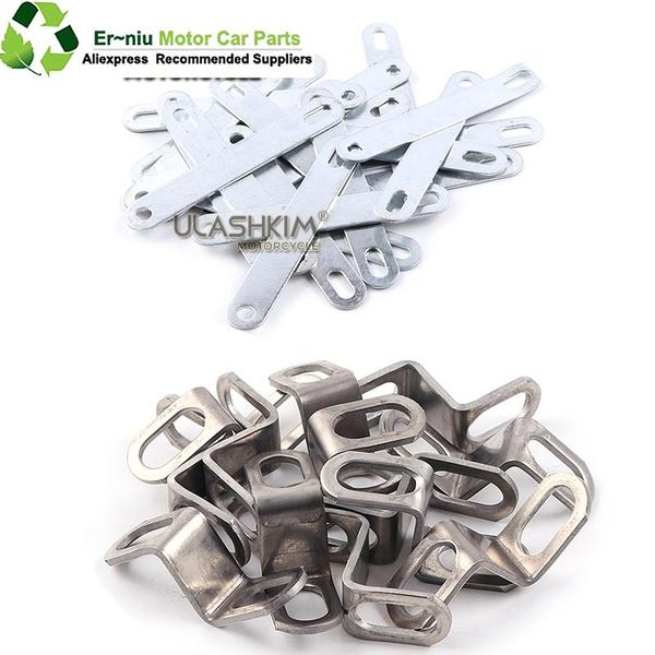 

motorcycle exhaust system universal escape muffler install holder support contact link pipe