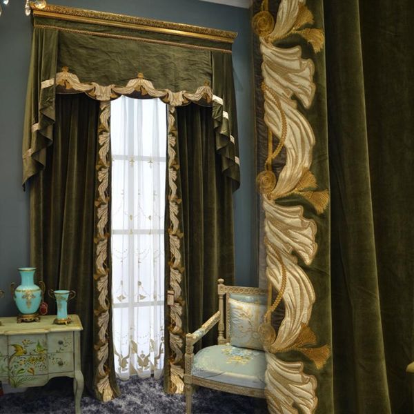 

curtain & drapes european luxury high shade embroidered curtains for living room classic quality bedroom windows