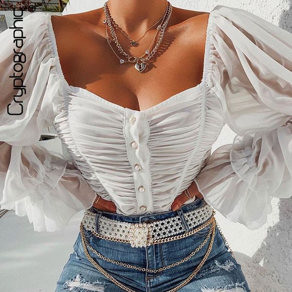 

cryptographic off shoulder solid baless blouse shirts women flare sleeve chic fashion short crop female shirts, Black;white