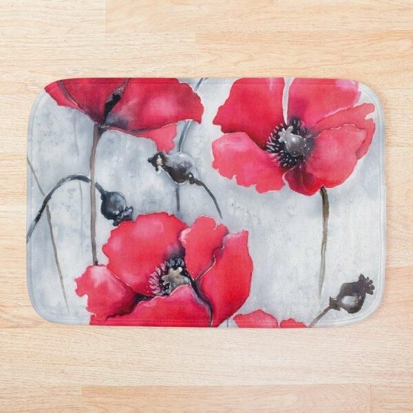 

bath mats poppies by eva mat hallway carpets anti-slip floor animals outdoor rugs front door