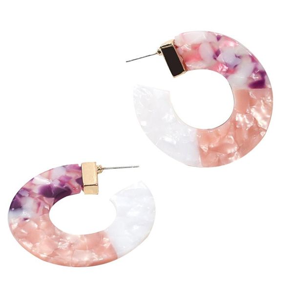 

hoop & huggie color matching earrings c-shaped personality stud charming jewelry gifts for women and girls ll@17, Golden;silver