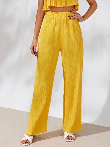 

high waist straight leg pants s34t#, Black;white