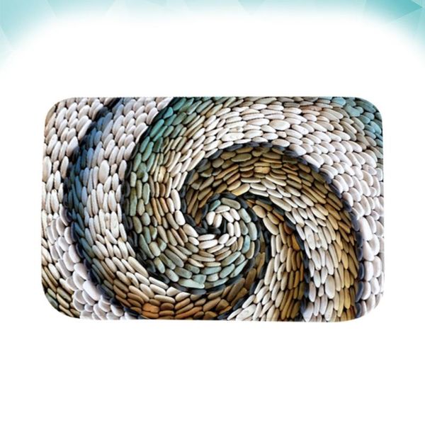 

60cm creative foot mats non-slip washroom carpet water absorption bathroom mat cobblestone design carpets for kitchen bedro bath