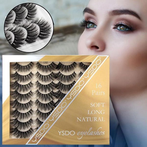 

mink lashes reusable natural false eyelashes thick fake soft makeup x5w3
