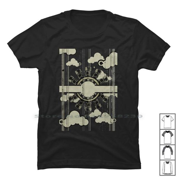 

men's t-shirts grunge art t shirt 100% cotton lifestyle shopping clothing thing style wear ping run ear, White;black