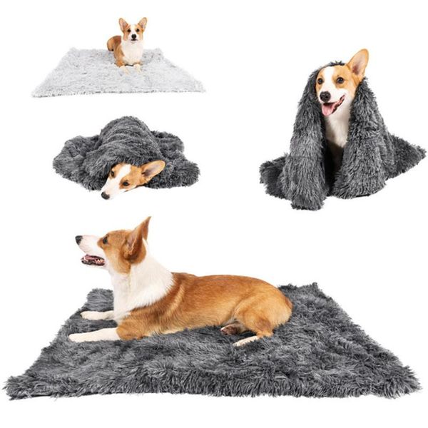 

kennels & pens easy clean soft plush portable throw solid sleeping winter warm for bed sofa pet blanket washable dog cat indoor home
