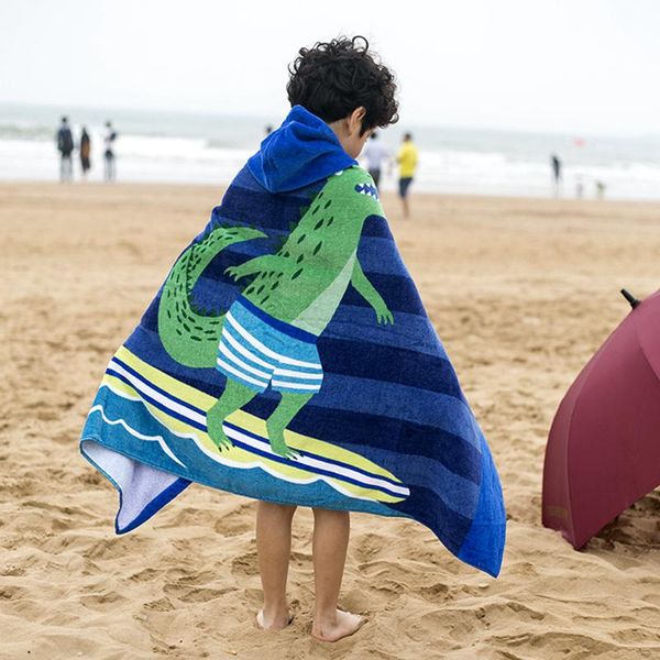 

towel beach terry cotton baby poncho surf kids cartoon pure hooded bathrobe
