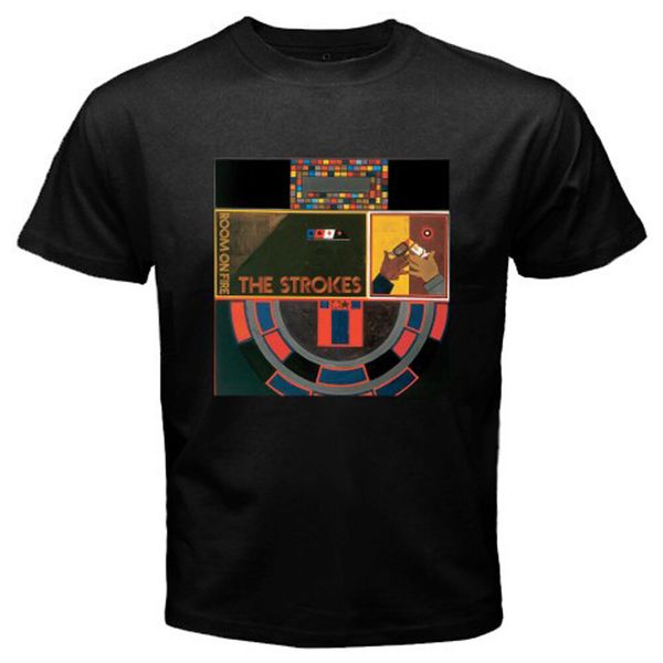 

the strokes *room on fire men's black t-shirt size s to 3xl, White;black