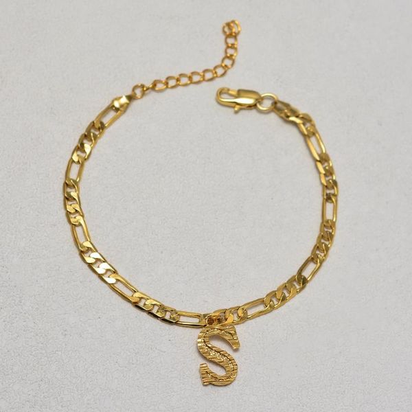 

anklets dubai arab israel ethiopia a-z letter 21.cm+5cm gold color anklet for women man beach ornaments jewelry, Red;blue