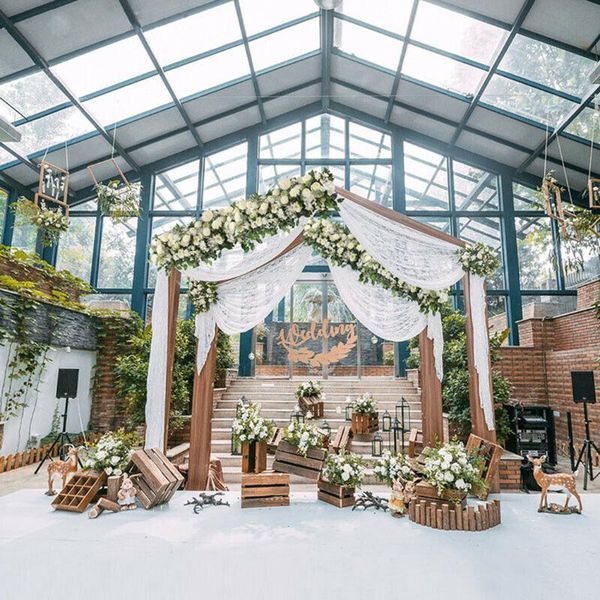 

decorative flowers & wreaths 1pc artificial rose flower row wedding arch stage wall background decor window kitchen office table