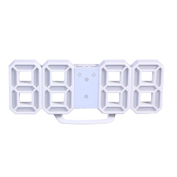 

desk & table clocks electronic 3d numbers digital led alarm clock light wall hanging with timer snooze