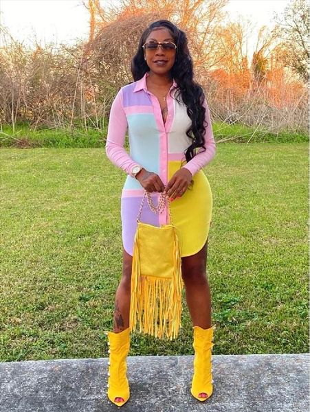 

summer shirt fashion casual pink womens dress color matching, Black;gray