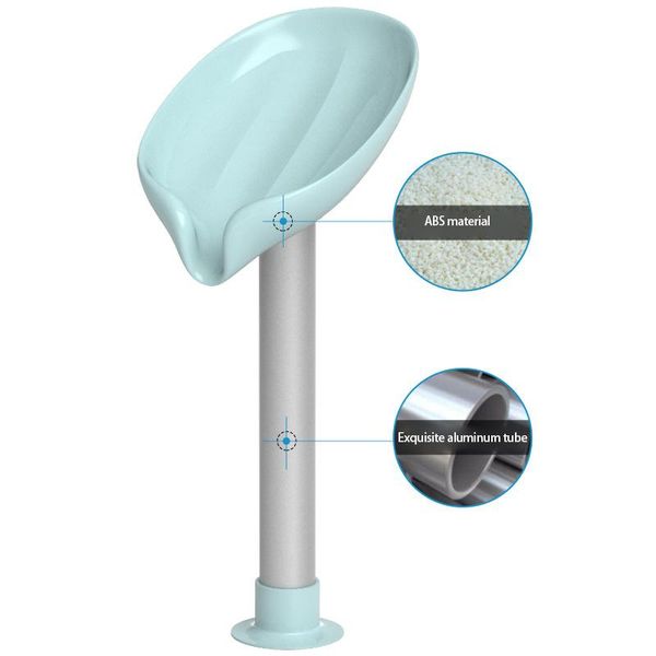 

soap dishes leaf-shaped dish holder perforated standing suction cup drain rack toilet laundry box bathroom accessories