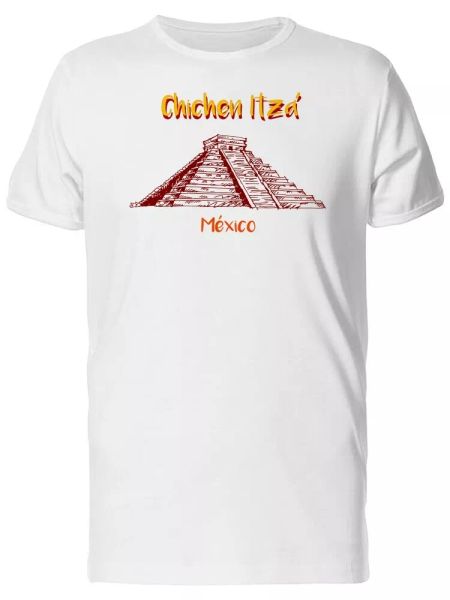 

Chichen Itza Mexico Pyramid Men's Tee -Image by Shutterstock, White;black