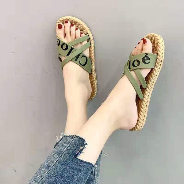 

new style flat women comfortable slippers ins popular shoes for girl, Black
