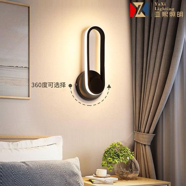 

living room decoration crystal wall lamp wood corridor bedroom bedside