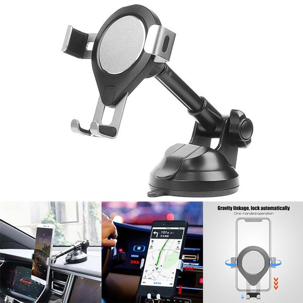 

cell phone mounts & holders car mount alloy adjustable holder bracket suction cup for auto smartphone