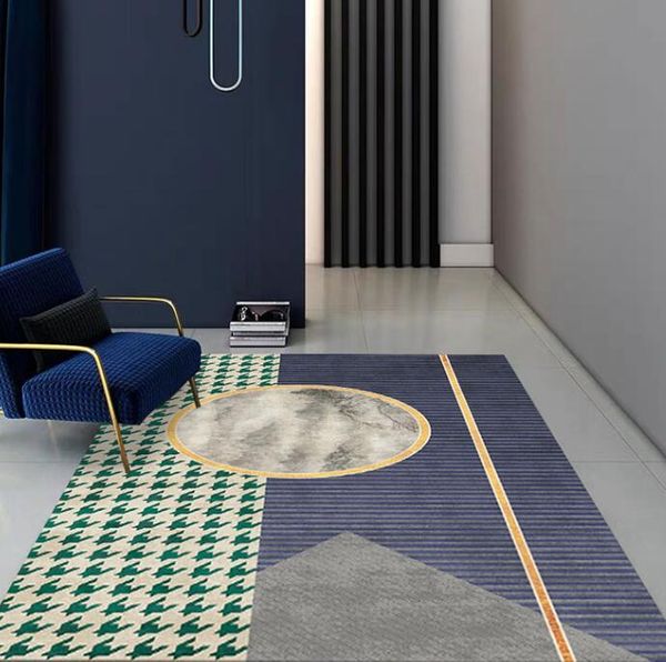 

carpets nordic geometric style abstract art pattern carpet living room sofa coffee table doormat bedroom bedside rug blanket